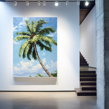 Acrylic Sunset Palm Tree Painting